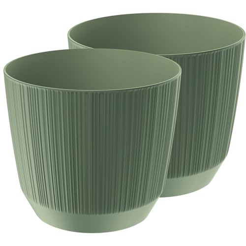 Zero Home - Blumentöpfe I 2 Stück Blumenübertopf Set I Classic Design I Aus Haltbarem Material I Keine Abflusslöcher I Hergestellt in EU I Premium Qualität I GRÜN Matte - ⌀ 17 cm Zero Home - Blumentöpfe I 2 Stück Blumenübertopf Set I Classic Design I Aus Haltbarem Material I Keine Abflusslöcher I Hergestellt in EU I Premium Qualität I GRÜN Matte - ⌀ 17 cm von SANITEASY