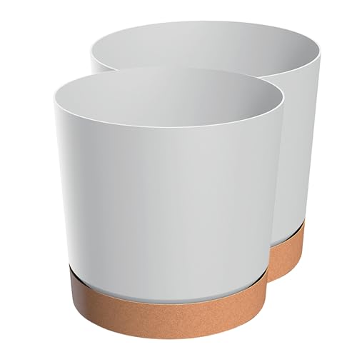 Zero Home - 2er Set Blumentöpfe I Blumentopf mit Untersetzer I Moderne Design I Aus Haltbarem Material I Schale mit Entwässerungslöchern I Hergestellt in EU I Premium Qualität I WEIß Duo ⌀ 18 cm Zero Home - 2er Set Blumentöpfe I Blumentopf mit Untersetzer I Moderne Design I Aus Haltbarem Material I Schale mit Entwässerungslöchern I Hergestellt in EU I Premium Qualität I WEIß Duo ⌀ 18 cm von SANITEASY