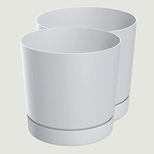 Zero Home - 2er Set Blumentöpfe I Blumentopf mit Untersetzer I Moderne Design I Aus Haltbarem Material I Schale mit Entwässerungslöchern I Hergestellt in EU I Premium Qualität I WEIß Duo ⌀ 20 cm Zero Home - 2er Set Blumentöpfe I Blumentopf mit Untersetzer I Moderne Design I Aus Haltbarem Material I Schale mit Entwässerungslöchern I Hergestellt in EU I Premium Qualität I WEIß Duo ⌀ 20 cm von SANITEASY