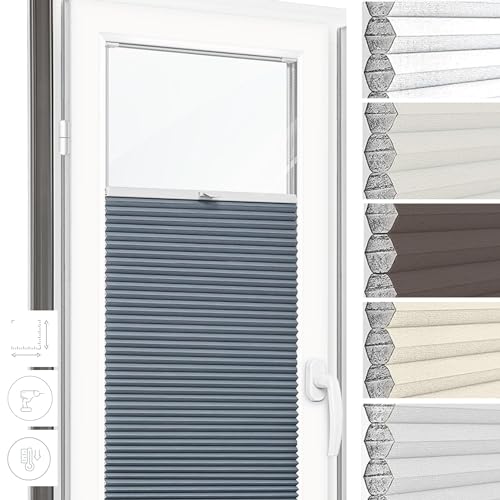 Zero Home Wabenplissee Verdunkelung nach Maß, 6 Farben, Plisse mit Bohren, Thermoplisse mit Klemmfix, rollos für Fenster, Fenster Rollo, seitenzug- & springrollos, Breite: 30-129 cm, Höhe: 150-230 cm von SANITEASY