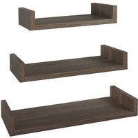 3er set wandregal mod. Calamita Maxi farbe nussbaum von AHD AMAZING HOME DESIGN