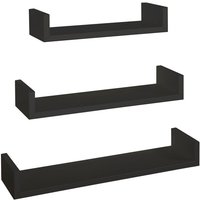 Ahd Amazing Home Design - 3er set wandregal mod. Calamita Maxi farbe schwarz von AHD AMAZING HOME DESIGN
