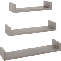 3er set wandregal mod. Calamita farbe eiche grau neu von AHD AMAZING HOME DESIGN