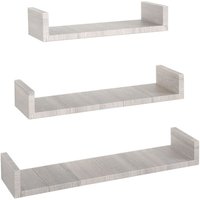 3er set wandregal mod. Calamita farbe eiche grau von AHD AMAZING HOME DESIGN