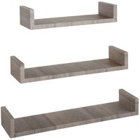 3er set wandregal mod. Calamita farbe eiche mokka von AHD AMAZING HOME DESIGN