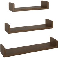 3er set wandregal mod. Calamita farbe eiche tabak von AHD AMAZING HOME DESIGN
