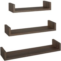 3er set wandregal mod. Calamita farbe nussbaum gesägt von AHD AMAZING HOME DESIGN