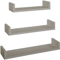 3er set wandregal mod. Calamita farbe taupe von AHD AMAZING HOME DESIGN