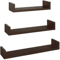 Sanitec - 3er set wandregal mod. Calamita farbe wenge von SANITEC