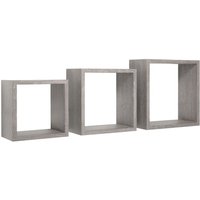 Kubischer 3er set wandregal mod. InCubo farbe eiche grau von SANITEC