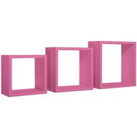 Sanitec - Kubischer 3er set wandregal mod. InCubo farbe fuchsia von SANITEC