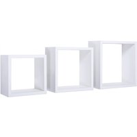 Kubischer 3er set wandregal mod. InCubo farbe weiss von SANITEC
