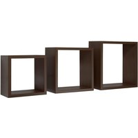 Kubischer 3er set wandregal mod. InCubo farbe wenge von SANITEC