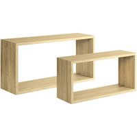 Ahd Amazing Home Design - 2er-Set Wandregal rechteckige Würfel, modernes Regal Bislungo - Natur Ahd Amazing Home Design - 2er-Set Wandregal rechteckige Würfel, modernes Regal Bislungo - Natur von AHD AMAZING HOME DESIGN