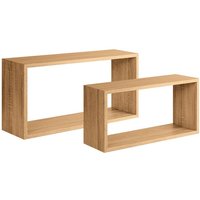 Ahd Amazing Home Design - 2er-Set Wandregal rechteckige Würfel, modernes Regal Bislungo - Eiche Ahd Amazing Home Design - 2er-Set Wandregal rechteckige Würfel, modernes Regal Bislungo - Eiche von AHD AMAZING HOME DESIGN
