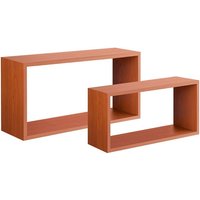 Ahd Amazing Home Design - 2er-Set Wandregal rechteckige Würfel, modernes Regal Bislungo - Braun Ahd Amazing Home Design - 2er-Set Wandregal rechteckige Würfel, modernes Regal Bislungo - Braun von AHD AMAZING HOME DESIGN