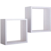 Modularredo - Rechteckiger 2er set wandregal mod. Q-bis farbe eiche imperial von MODULARREDO