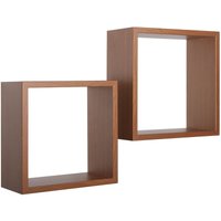 Rechteckiger 2er set wandregal mod. Q-bis farbe kirschbaum Rechteckiger 2er set wandregal mod. Q-bis farbe kirschbaum von MODULARREDO