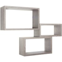 Sanitec - Rechteckiger 3er set wandregal mod. Trittico farbe eiche grau von SANITEC
