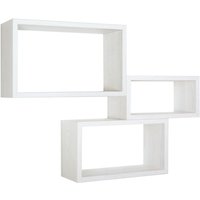 Rechteckiger 3er set wandregal mod. Trittico farbe gebleichter Eiche von SANITEC