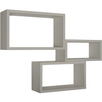 Rechteckiger 3er set wandregal mod. Trittico farbe taupe von SANITEC