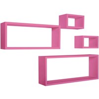 Rechteckiger 4er set wandregal mod. Merlino farbe fuchsia von SANITEC