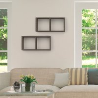 Ahd Amazing Home Design - Rechteckiges Wandregal mit 2 Fächern, modernes Design Morgana Maxi - Grau von AHD AMAZING HOME DESIGN