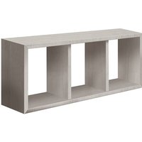 Ahd Amazing Home Design - Moderne Wandregal Tristano mit 3 rechteckigen Fächern - Shabby Grau von AHD AMAZING HOME DESIGN