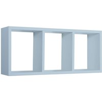 Ahd Amazing Home Design - Rechteckiger wandregal mit 3 fächern mod. Tristano farbe ostseeblau von AHD AMAZING HOME DESIGN