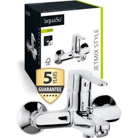 'aquaSu® Badewannenarmatur Jetmix Style, mit Typ 1/2 '' Brauseabgang unten und Umstell-Funktion, Einhebelmischer Messing, Aufputz-Armatur Badewanne von SANITOP WINGENROTH