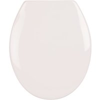 'aquaSu® WC-Sitz Siena, Weiß, antibakterieller Duroplast Toilettensitz, Edelstahl-Scharniere, Schnellbefestigung Fast-Fix, Toilettendeckel, von SANITOP WINGENROTH