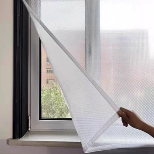 Fenster Isolierung,Gegen Kälte Winter-Fenster-Isolierset,Lichtdurchlässige Kunststoff-Fensterfolie,Kälteschutz Winddicht Wärmeschutzvorhang für Balkon,mit Klebebändern,Anpassbar (50cm x 130cm) von SANJIAOJIA