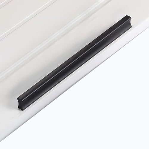Griffe Schwarz Möbelgriff Aluminium Stangengriff Relinggriffe Küchenschränke Türgriffe Küchengriffe Schrankgriffe Schubladengriffe,für Kleiderschrank Tür Schubladen,1 Stück (Length:185mm) von SANJIAOJIA