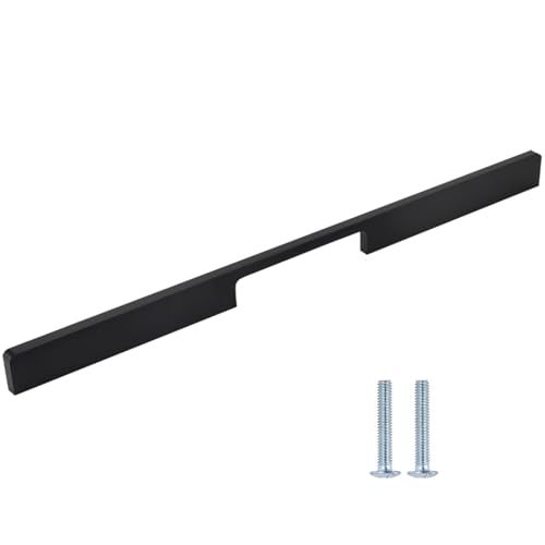 SANJIAOJIA Schrankgriffe Schwarze,Aluminium Hardware Türgriffe Küche Griffe Für Küchenschränke,Moderne Schubladengriffe Badezimmer Schlafzimmer Kleiderschrankgriffe,1 Stück (Length:300mm) von SANJIAOJIA