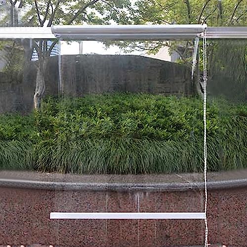 Transparente Rollo-Außenrollos,wasserdichte Durchsichtige Rollos,Garten-Pergola Regensichere Staubdichte PVC Vorhang,Rollläden Für Outdoor-Balkon-Terrassen,Breite x Höhe (65x150cm) von SANJIAOJIA