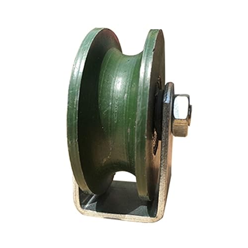 U-Nut-Rollenrad Umlenkrolle Schiebetorrollen,Robuste Starre Laufrolle mit Halterung,Doppellager Lenkrolle,Seilrollen,Für Umgekehrte Schienen,Rolltore,Industriemaschinen (56mm) von SANJIAOJIA