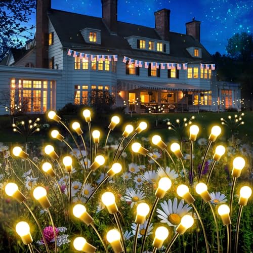 SANJICHA White 2-Pack Each 72FT 200 LED Solar String Lights, Waterproof Copper Wire 8 Lighting Modes Solar Christmas Lights for Garden Patio Tree Party Wedding (Cool White) von SANJICHA