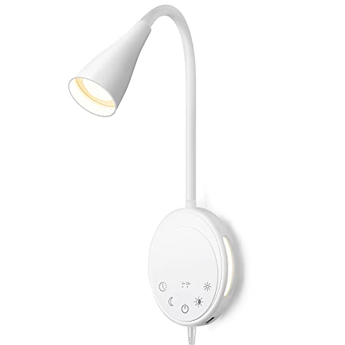 SANKEDOU weiße LED Wandleuchte, Buch Licht zum Lesen im Bett mit Touch Control, 5 Dimmbar, USB Ausgang, Nachtlicht, Timer Funktion, Flexible Schwanenhals Bett Licht, Aluminium SANKEDOU weiße LED Wandleuchte, Buch Licht zum Lesen im Bett mit Touch Control, 5 Dimmbar, USB Ausgang, Nachtlicht, Timer Funktion, Flexible Schwanenhals Bett Licht, Aluminium von SANKEDOU