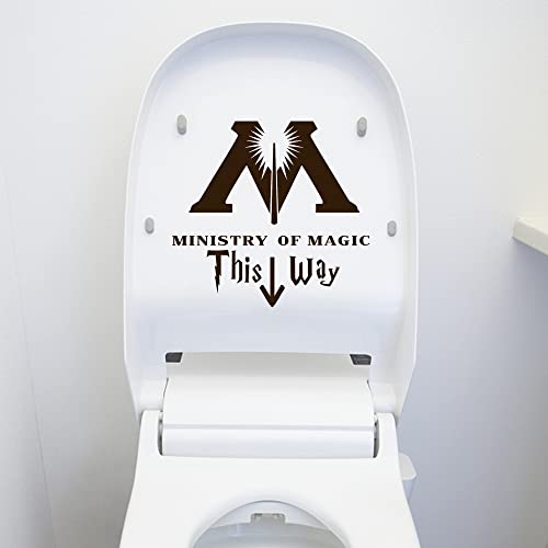 2 Stück Wc Aufkleber, Wc Sticker Ministry Of Magic, Wc Deckel Aufkleber Sticker,Pvc Wasserdicht Aufkleber Toilette Lustig Karikatur, MINISTRY OF MAGIC,Toilette Abnehmbare Diy Aufkleber, Für Badezimmer von SANKESONG