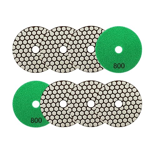 Trocken Diamant Polierpad 100mm 8 Stücke Körnung 800 Polierscheiben für Granit Marmor Kunststein Quarz für Winkelschleifer SANLEETEK von SANLEETEK