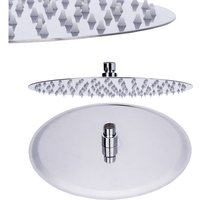 Edelstahl Poliert Regenschauer Regenbrause Duschkopf Brausekopf Über Kopf Brause Flach Ø20 cm Sanlingo von SANLINGO