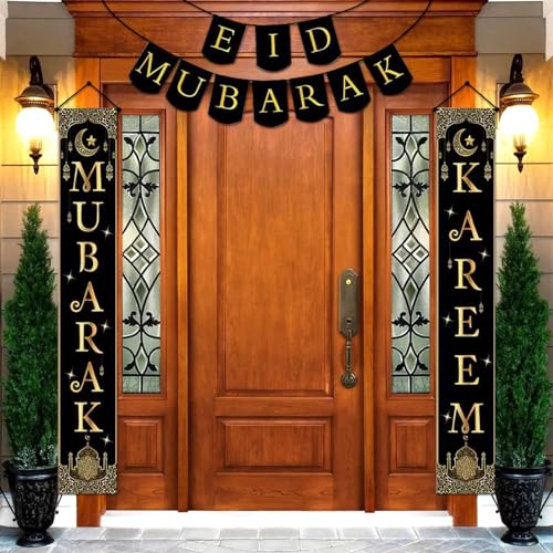 SANLIUSANJIU Ramadan Banner Dekoration, Ramadan Mubarak Tür Banner Hängeschild, Ramadan Kareem Hintergrund Banner, Eid Mubarak Banner für Muslim Islamic Party Deko SANLIUSANJIU Ramadan Banner Dekoration, Ramadan Mubarak Tür Banner Hängeschild, Ramadan Kareem Hintergrund Banner, Eid Mubarak Banner für Muslim Islamic Party Deko von SANLIUSANJIU