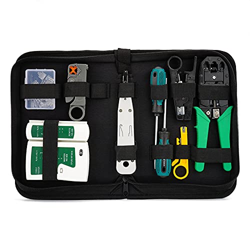SANMONK Netzwerk Reparaturwerkzeuge Professionell Netzwerk Werkzeug Tool Set Netzwerk Kabeltester Kit Patchkabel Tester Computer Wartung RJ11 RJ45 Kabeltester von SANMONK