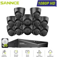 1080P 16CH Überwachungskamera Set 12x2MP Kameras,Nachtsicht Fernzugriff Email Alarm Sicherheitskamerasystem Aussen,4TB - Sannce 1080P 16CH Überwachungskamera Set 12x2MP Kameras,Nachtsicht Fernzugriff Email Alarm Sicherheitskamerasystem Aussen,4TB - Sannce von SANNCE