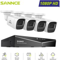 1080P 16CH Überwachungskamera Set 4x2MP Bullet Kameras,Nachtsicht Fernzugriff Sicherheitskamerasystem Aussen - Sannce 1080P 16CH Überwachungskamera Set 4x2MP Bullet Kameras,Nachtsicht Fernzugriff Sicherheitskamerasystem Aussen - Sannce von SANNCE