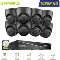 1080P 16CH Überwachungskamera Set 8x2MP Kameras,Nachtsicht Fernzugriff Email Alarm Sicherheitskamerasystem Aussen,4TB - Sannce 1080P 16CH Überwachungskamera Set 8x2MP Kameras,Nachtsicht Fernzugriff Email Alarm Sicherheitskamerasystem Aussen,4TB - Sannce von SANNCE