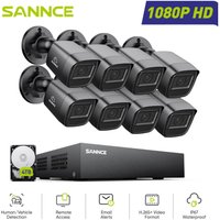 1080P Überwachungskamera Aussen Set 8CH dvr mit 8 Kameras Bewegungserkennung Nachtsicht Email Alarm cctv Kit,4TB - Sannce 1080P Überwachungskamera Aussen Set 8CH dvr mit 8 Kameras Bewegungserkennung Nachtsicht Email Alarm cctv Kit,4TB - Sannce von SANNCE