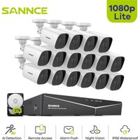 1080P Überwachungskamera System 16CH dvr Bewegungserkennung Nachtsicht Videoüberwachungsset Kamera System 2TB - Sannce von SANNCE