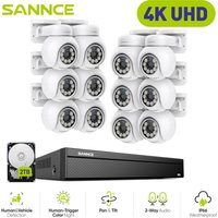 16CH Kit di videosorveglianza PoE nvr poe 8 canali con 12 telecamere cctv Sistema di telecamere di sicurezza interni esterni,2TB hdd - Sannce 16CH Kit di videosorveglianza PoE nvr poe 8 canali con 12 telecamere cctv Sistema di telecamere di sicurezza interni esterni,2TB hdd - Sannce von SANNCE