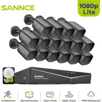 16CH Überwachungskamera Set 1080P Kamera ir Nachtsicht Fernüberwachung cctv Videoüberwachungsset Kamera System 1TB - Sannce von SANNCE